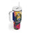 Nauru Independence Day Tumbler With Handle Coat Of Arms With Tropical Flowers