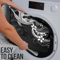 Black Aloha Hawaii Bathroom Set Polynesian Shark Tattoo With Plumeria LT14 - Polynesian Pride