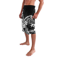 Black Aloha Hawaii Lavalava Polynesian Shark Tattoo With Plumeria LT14 - Polynesian Pride
