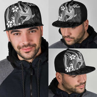 Black Aloha Hawaii Mesh Trucker Cap Polynesian Shark Tattoo With Plumeria LT14 - Polynesian Pride