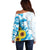 New Zealand Autism Awareness Month Off Shoulder Sweater Takiwatanga Maori Lizard With Sunflower