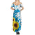 New Zealand Autism Awareness Month Summer Maxi Dress Takiwatanga Maori Lizard With Sunflower