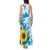 New Zealand Autism Awareness Month Tank Maxi Dress Takiwatanga Maori Lizard With Sunflower