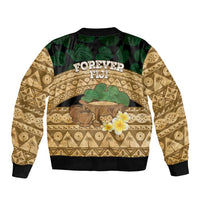 Bula Fiji Kava Bowl Bomber Jacket Fijian Tapa Cloth Vintage Vibe LT14 - Polynesian Pride