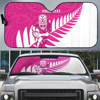 New Zealand Silver Fern Rugby Custom Auto Sun Shade Go All Black Maori Pink Version LT14 Pink - Polynesian Pride