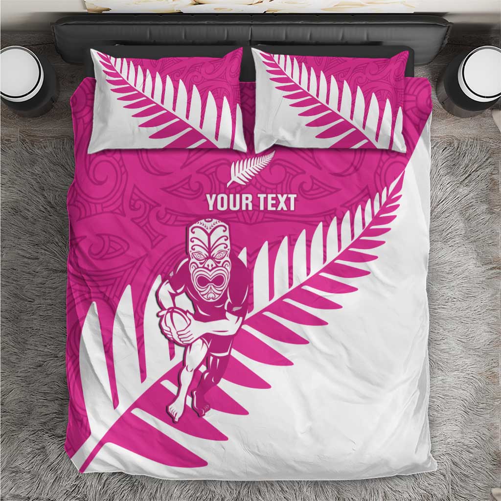 New Zealand Silver Fern Rugby Custom Bedding Set Go All Black Maori Pink Version LT14 Pink - Polynesian Pride