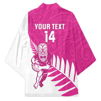 New Zealand Silver Fern Rugby Custom Kimono Go All Black Maori Pink Version LT14 - Polynesian Pride