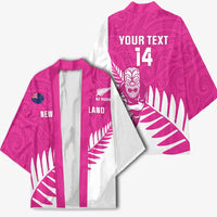 New Zealand Silver Fern Rugby Custom Kimono Go All Black Maori Pink Version LT14 - Polynesian Pride