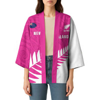 New Zealand Silver Fern Rugby Custom Kimono Go All Black Maori Pink Version LT14 - Polynesian Pride