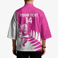 New Zealand Silver Fern Rugby Custom Kimono Go All Black Maori Pink Version LT14 - Polynesian Pride