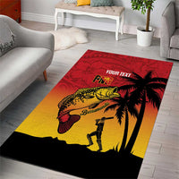Custom Papua New Guinea Cricket Area Rug PNG Barramundis LT14 - Polynesian Pride