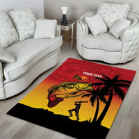 Custom Papua New Guinea Cricket Area Rug PNG Barramundis LT14 - Polynesian Pride