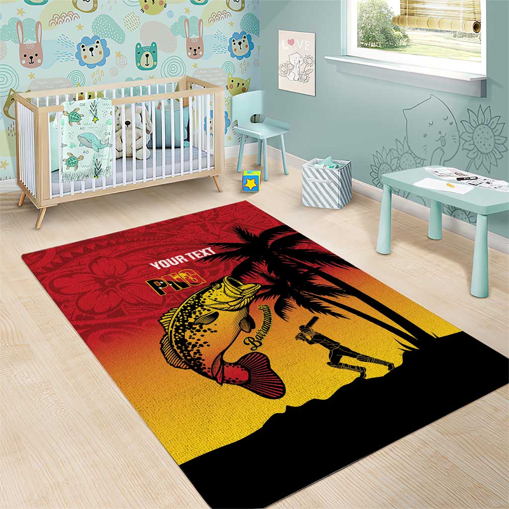Custom Papua New Guinea Cricket Area Rug PNG Barramundis LT14 - Polynesian Pride