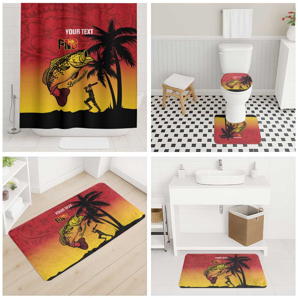 Custom Papua New Guinea Cricket Bathroom Set PNG Barramundis LT14 - Polynesian Pride