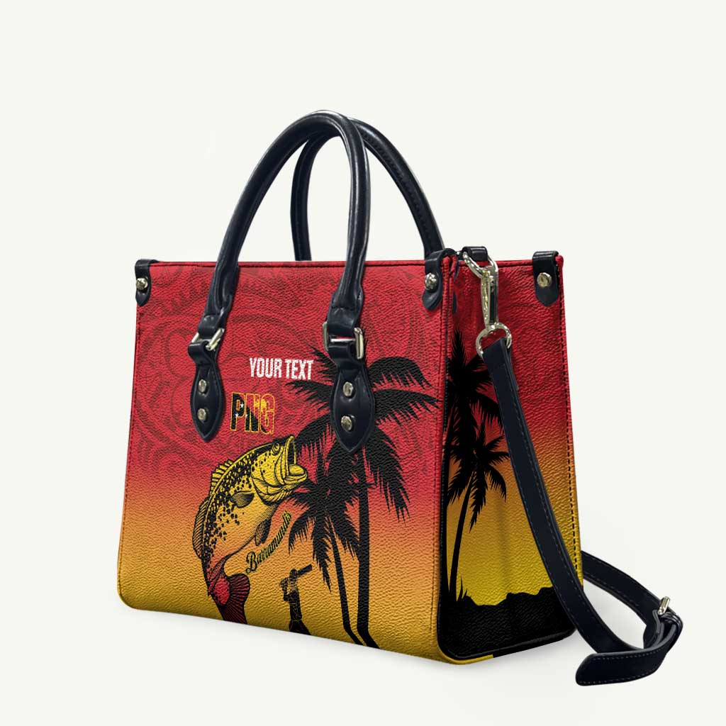 Custom Papua New Guinea Cricket Leather Bag PNG Barramundis LT14 Red - Polynesian Pride