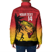 Custom Papua New Guinea Cricket Padded Jacket PNG Barramundis LT14 - Polynesian Pride