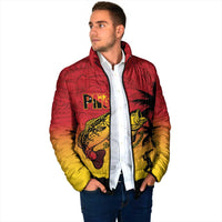Custom Papua New Guinea Cricket Padded Jacket PNG Barramundis LT14 - Polynesian Pride