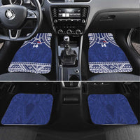 Custom Samoa Cricket Car Mats Go Champions Samoan LT14 Set 4pcs Blue - Polynesian Pride