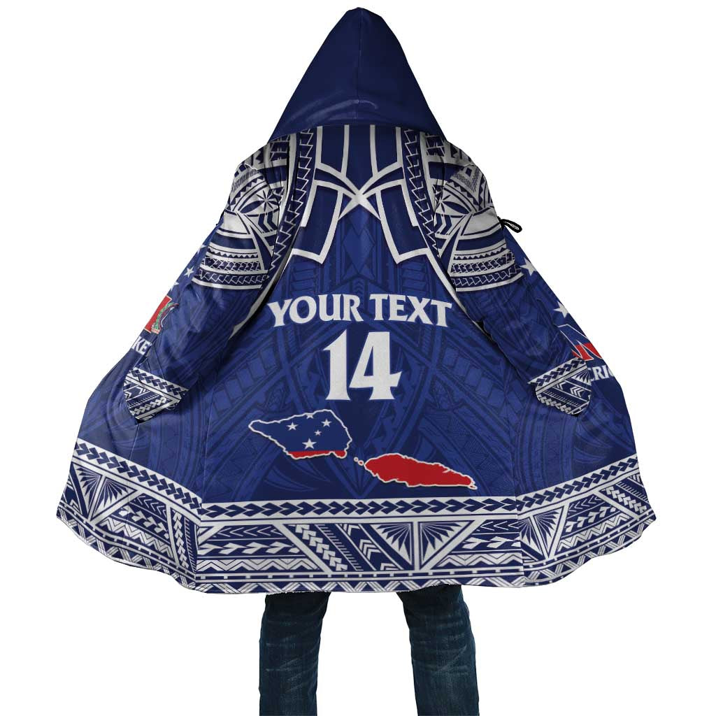 Custom Samoa Cricket Cloak Go Champions Samoan LT14 Unisex Blue - Polynesian Pride