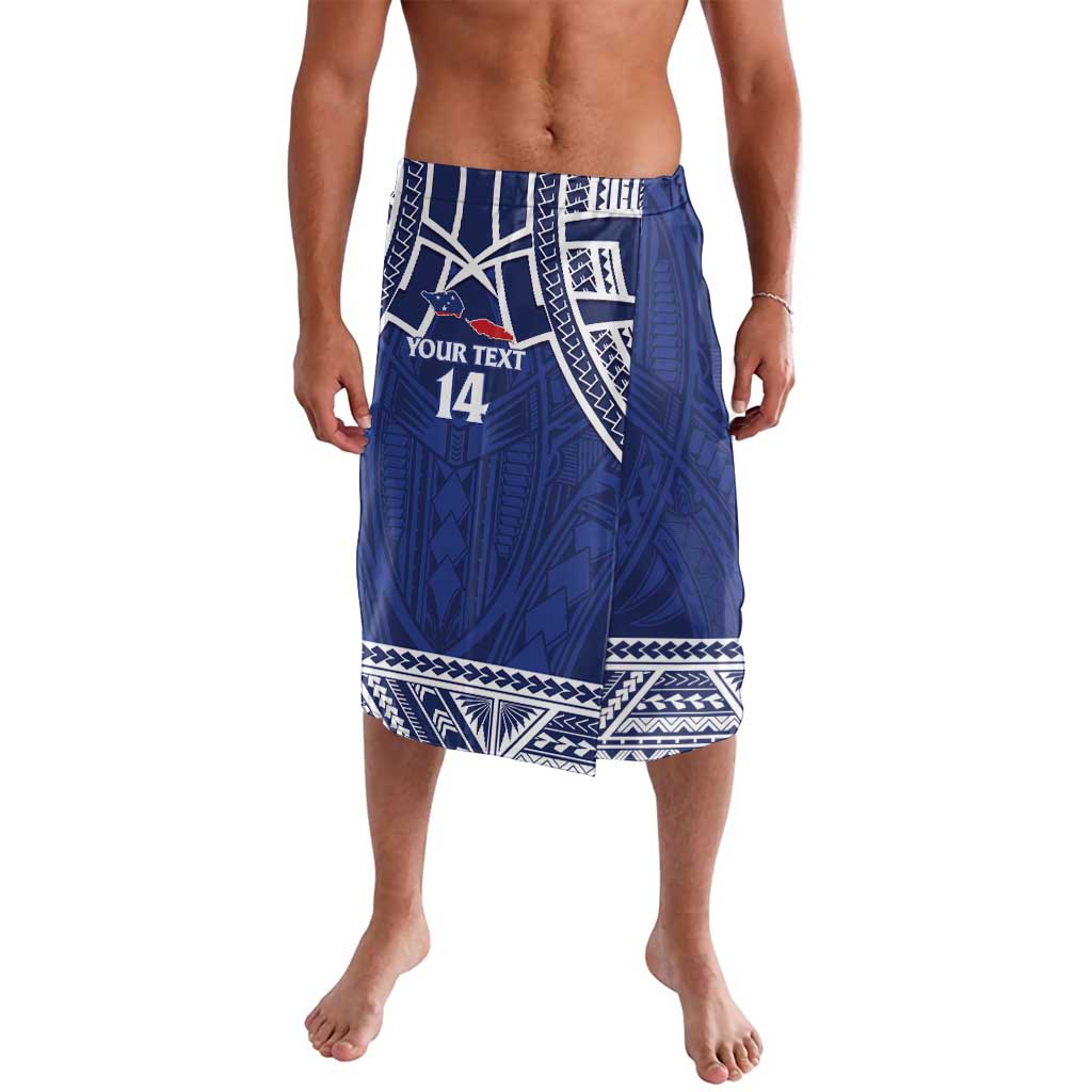 Custom Samoa Cricket Lavalava Go Champions Samoan LT14 Blue - Polynesian Pride
