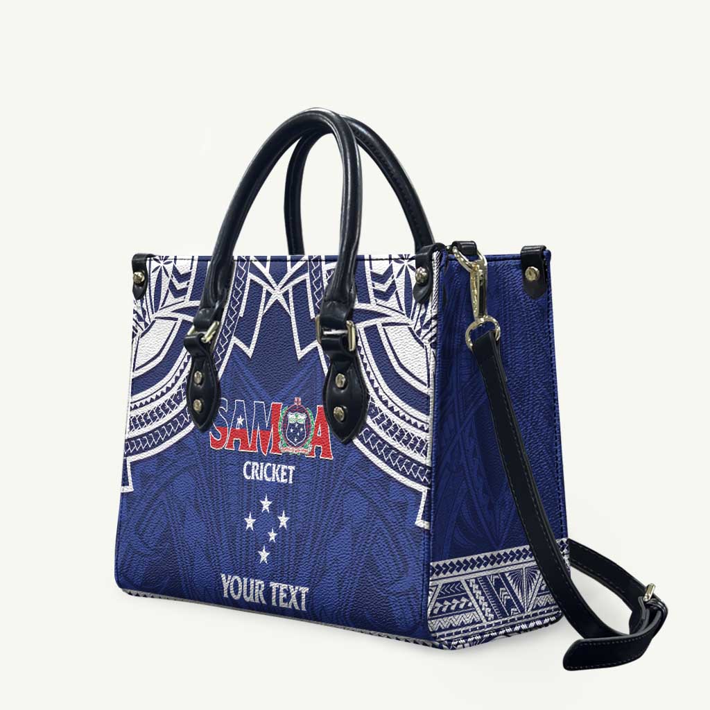 Custom Samoa Cricket Leather Bag Go Champions Samoan LT14 Blue - Polynesian Pride