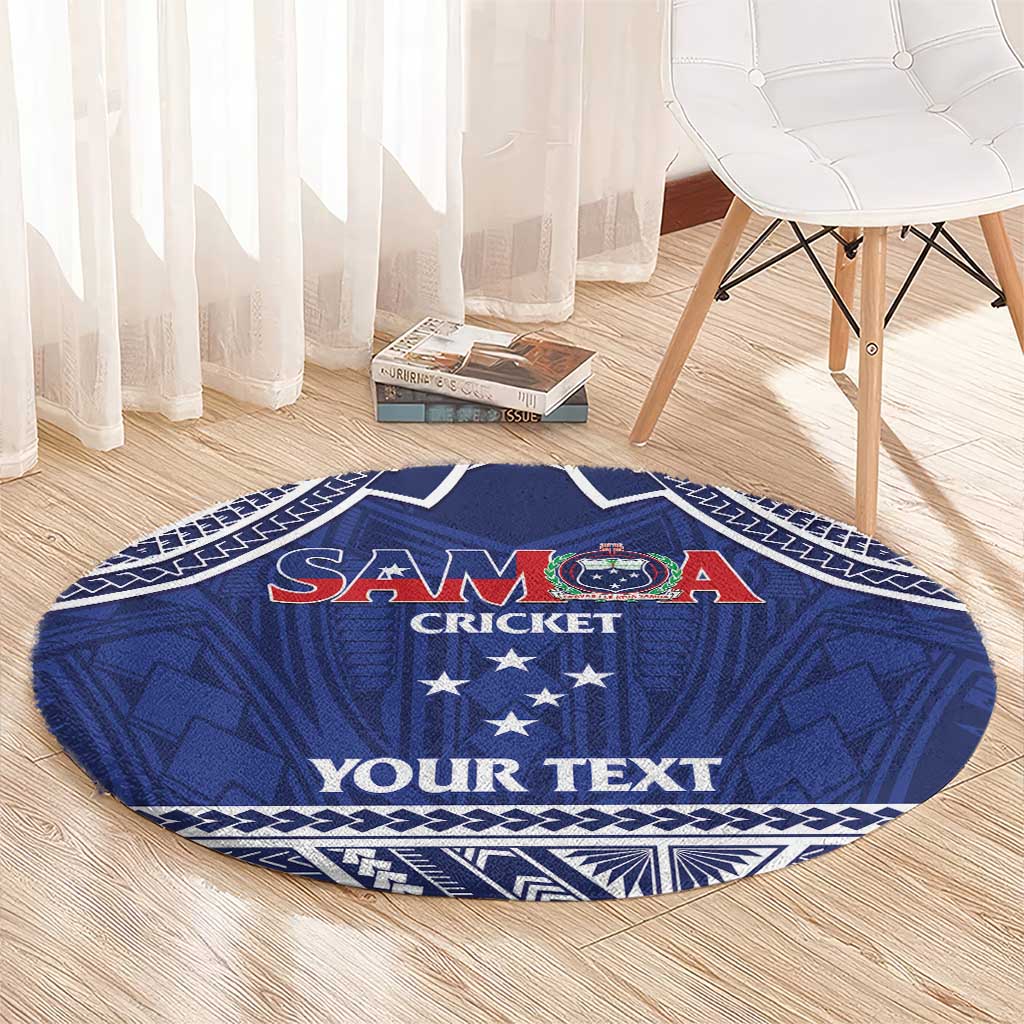 Custom Samoa Cricket Round Carpet Go Champions Samoan LT14 - Polynesian Pride