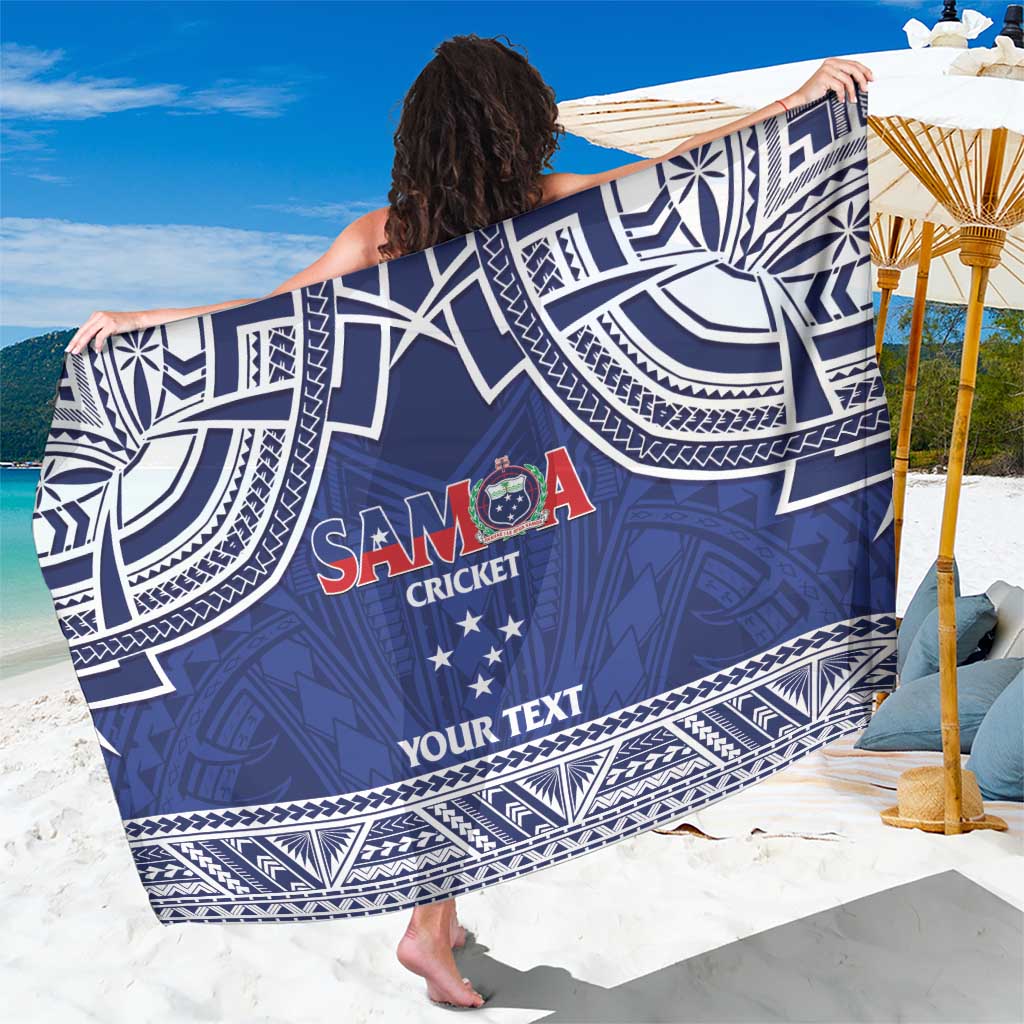 Custom Samoa Cricket Sarong Go Champions Samoan LT14 One Size 44 x 66 inches Blue - Polynesian Pride