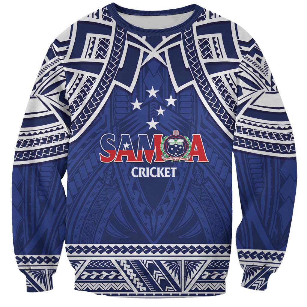 Custom Samoa Cricket Sweatshirt Go Champions Samoan LT14 Unisex Blue - Polynesian Pride