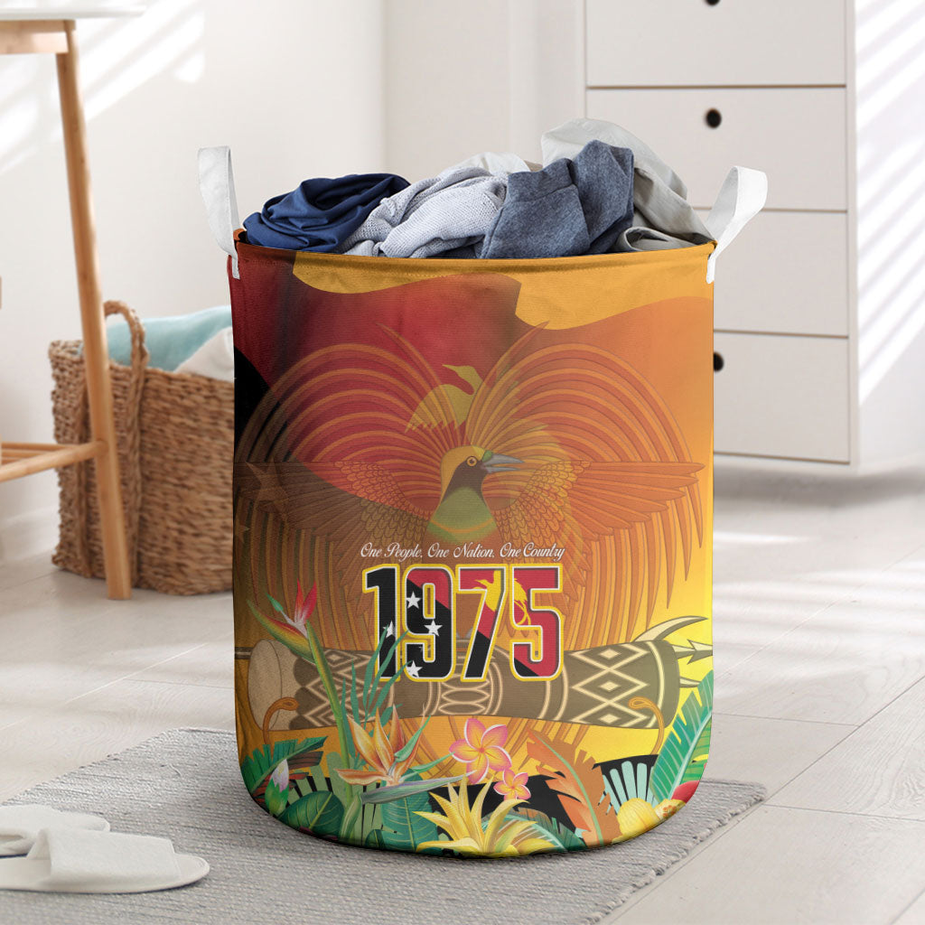 Papua New Guinea Independence Day Laundry Basket One People One Nation One Country LT14 Multicolor - Polynesian Pride