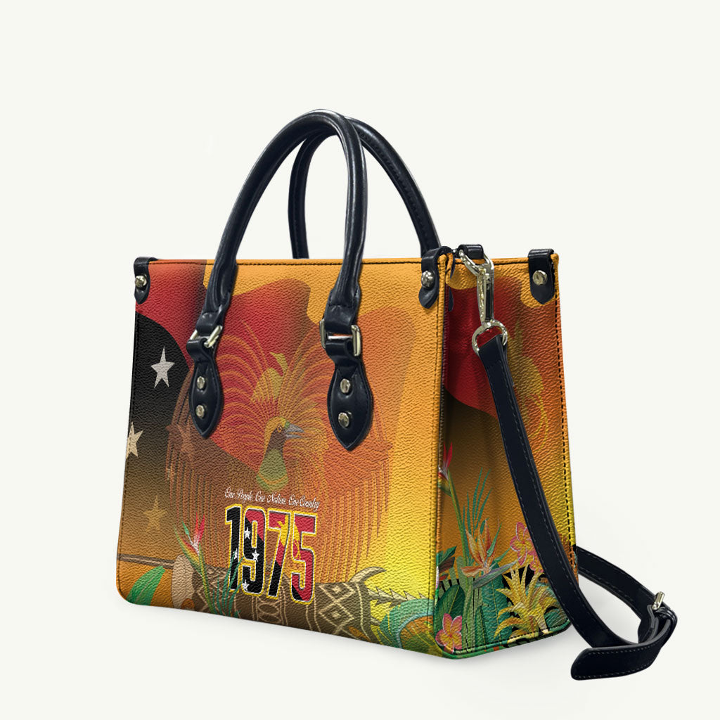 Papua New Guinea Independence Day Leather Bag One People One Nation One Country LT14 Multicolor - Polynesian Pride