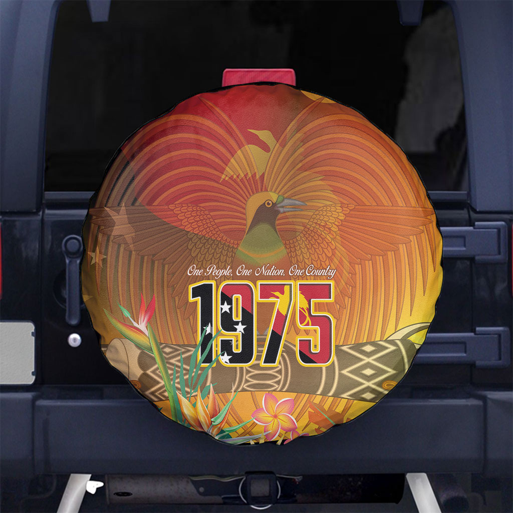 Papua New Guinea Independence Day Spare Tire Cover One People One Nation One Country LT14 No hole Multicolor - Polynesian Pride