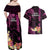 Hawaii Couples Matching Off Shoulder Maxi Dress and Hawaiian Shirt Pray For Maui Hawaiian Plumeria Be Strong Pink Verison LT14 - Polynesian Pride