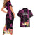 Hawaii Couples Matching Short Sleeve Bodycon Dress and Hawaiian Shirt Pray For Maui Hawaiian Plumeria Be Strong Pink Verison LT14 - Polynesian Pride