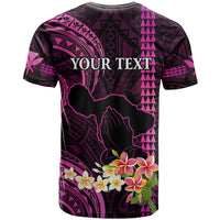 Personalised Hawaii T Shirt Pray For Maui Hawaiian Plumeria Be Strong Pink Verison LT14 - Polynesian Pride