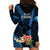 Hawaii Hoodie Dress Pray For Maui Hawaiian Plumeria Be Strong Blue Verison LT14 - Polynesian Pride