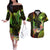 Hawaii Couples Matching Off The Shoulder Long Sleeve Dress and Hawaiian Shirt Pray For Maui Hawaiian Plumeria Be Strong Reggae Verison LT14 Reggae - Polynesian Pride