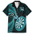 New Zealand Darts Family Matching Puletasi Dress and Hawaiian Shirt Happiness Is A Tight Threesome Maori Turquoise LT14 Dad's Shirt - Short Sleeve Turquoise - Polynesian Pride