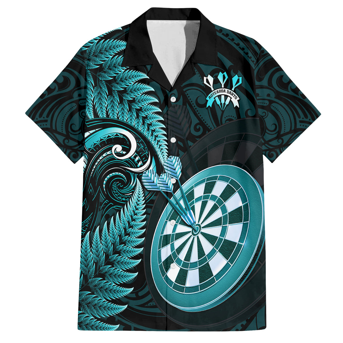 New Zealand Darts Kid Hawaiian Shirt Happiness Is A Tight Threesome Maori Turquoise LT14 Kid Turquoise - Polynesian Pride