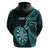 Personalised New Zealand Darts Hoodie Happiness Is A Tight Threesome Maori Turquoise LT14 - Polynesian Pride