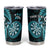 Personalised New Zealand Darts Tumbler Cup Happiness Is A Tight Threesome Maori Turquoise