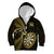 New Zealand Darts Kid Hoodie Happiness Is A Tight Threesome Maori Gold LT14 Zip Hoodie Gold - Polynesian Pride