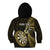 Personalised New Zealand Darts Kid Hoodie Happiness Is A Tight Threesome Maori Gold LT14 - Polynesian Pride