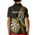 Personalised New Zealand Darts Kid Polo Shirt Happiness Is A Tight Threesome Maori Gold LT14 - Polynesian Pride