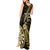 Personalised New Zealand Darts Tank Maxi Dress Happiness Is A Tight Threesome Maori Gold LT14 - Polynesian Pride