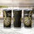 Personalised New Zealand Darts Tumbler Cup Happiness Is A Tight Threesome Maori Gold