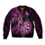 New Zealand Darts Bomber Jacket Happiness Is A Tight Threesome Maori Pink LT14 Unisex Pink - Polynesian Pride