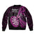 New Zealand Darts Bomber Jacket Happiness Is A Tight Threesome Maori Pink LT14 - Polynesian Pride