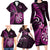 New Zealand Darts Family Matching Long Sleeve Bodycon Dress and Hawaiian Shirt Happiness Is A Tight Threesome Maori Pink LT14 - Polynesian Pride