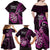 New Zealand Darts Family Matching Off Shoulder Long Sleeve Dress and Hawaiian Shirt Happiness Is A Tight Threesome Maori Pink LT14 - Polynesian Pride