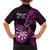 New Zealand Darts Family Matching Short Sleeve Bodycon Dress and Hawaiian Shirt Happiness Is A Tight Threesome Maori Pink LT14 - Polynesian Pride